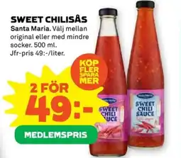 Coop Santa Maria Sweet chilisås erbjuda