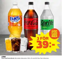 Coop Coca-Cola/Fanta/Sprite Läsk erbjuda