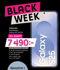 Elon SAMSUNG Mobiltelefon Galaxy S25 128 GB erbjuda