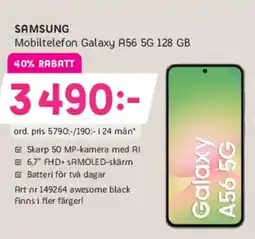 Elon SAMSUNG Mobiltelefon Galaxy A56 5G 128 GB erbjuda