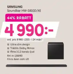 Elon SAMSUNG Soundbar HW-S810D/XE erbjuda