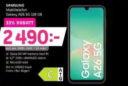 Elon SAMSUNG Mobiltelefon Galaxy A26 5G 128 GB erbjuda