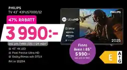 Elon PHILIPS TV 43" 43PUS7000/12 erbjuda
