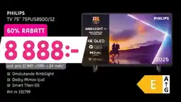 Elon PHILIPS TV 75" 75PUS8500/12 erbjuda