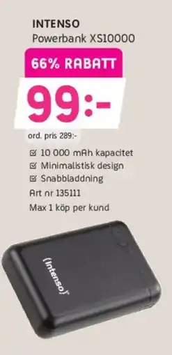 Elon INTENSO Powerbank XS10000 erbjuda