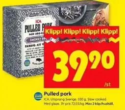 ICA Kvantum ICA Pulled pork erbjuda