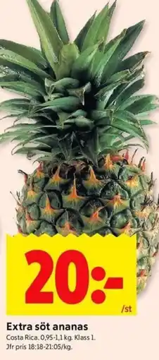 ICA Kvantum Extra söt ananas erbjuda