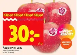 ICA Kvantum Äpplen Pink Lady erbjuda