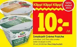 ICA Kvantum Arla Smaksatt Crème Fraiche erbjuda