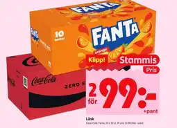 ICA Kvantum Coca-Cola, Fanta Läsk erbjuda