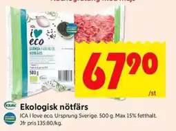 ICA Kvantum ICA Ekologisk nötfärs erbjuda