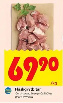 ICA Kvantum ICA Fläskgrytbitar erbjuda