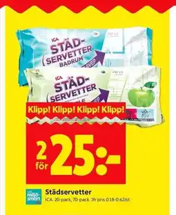 ICA Kvantum ICA Städservetter erbjuda