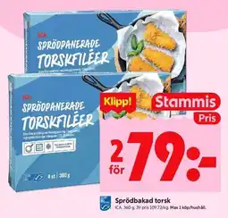 ICA Kvantum ICA Sprödbakad torsk erbjuda