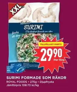 Willys ROYAL FOODS Surimi formade som räkor erbjuda