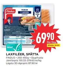 Willys FINDUS Laxfiléer, spätta erbjuda