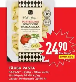 Willys GARANT Färsk pasta erbjuda