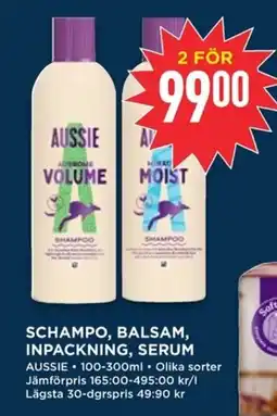 Willys AUSSIE Schampo, balsam, inpackning, serum erbjuda
