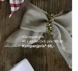 Hemtex Vila tygservett 45 x 45 cm, SEK 65 erbjuda