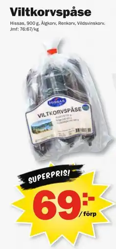 Pekås Viltkorvspåse, SEK 69 erbjuda