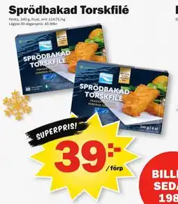 Pekås Sprödbakad Torskfilé, SEK 39 erbjuda