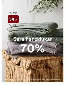 Hemtex Sara handdukar erbjuda