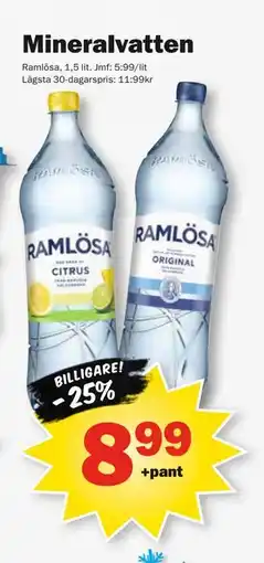Pekås Mineralvatten, SEK 8.99 erbjuda