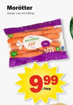 Pekås Morötter, SEK 9.99 erbjuda