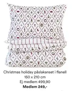 Hemtex Christmas holiday påslakanset i flanell 150 x 210 cm, SEK 499.9, Medlemspris erbjuda