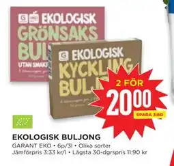Willys EKOLOGISK BULJONG, SEK 20 erbjuda