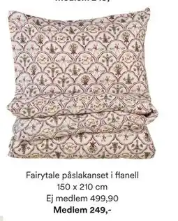 Hemtex Fairytale påslakanset i flanell 150 x 210 cm, SEK 499.9, Medlemspris erbjuda
