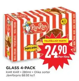 Willys GLASS 4-PACK, SEK 24.9 erbjuda