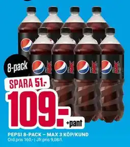 ÖoB PEPSI 8-PACK – MAX 3 KÖP/KUND, SEK 109 erbjuda