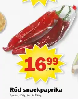 Pekås Röd snackpaprika, SEK 16.99 erbjuda