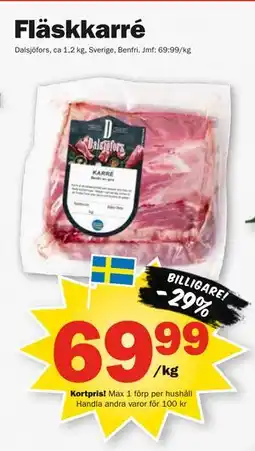 Pekås Fläskkarré, Medlemspris erbjuda