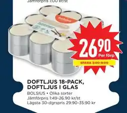 Willys DOFTLJUS 18-PACK, DOFTLJUS I GLAS, SEK 26.9 erbjuda