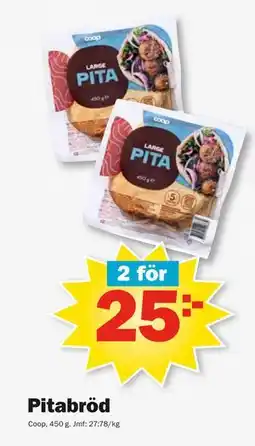 Pekås Pitabröd, SEK 25 erbjuda