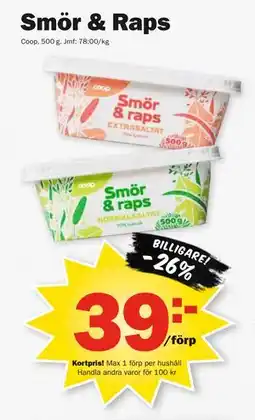 Pekås Smör & Raps, Medlemspris erbjuda