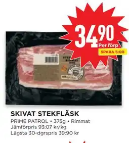 Willys SKIVAT STEKFLÄSK, SEK 34.9 erbjuda