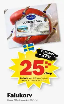 Pekås Falukorv, Medlemspris erbjuda