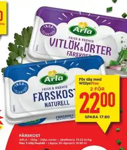 Willys FÄRSKOST, Medlemspris erbjuda