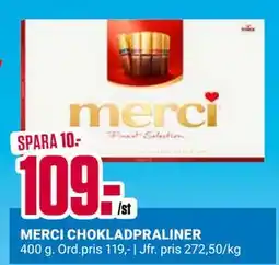 ÖoB MERCI CHOKLADPRALINER, SEK 109 erbjuda
