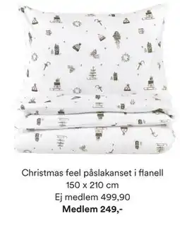 Hemtex Christmas feel påslakanset i flanell 150 x 210 cm, SEK 499.9, Medlemspris erbjuda