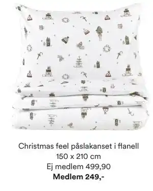 Hemtex Christmas feel påslakanset i flanell 150 x 210 cm, SEK 499.9, Medlemspris erbjuda