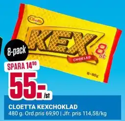 ÖoB CLOETTA KEXCHOKLAD, SEK 55 erbjuda