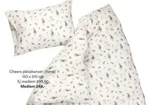 Hemtex Cheers påslakanset i flanell 150 x 210 cm, SEK 499.9, Medlemspris erbjuda