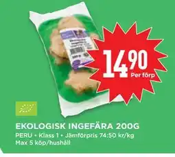 Willys EKOLOGISK INGEFÄRA 200G, SEK 14.9 erbjuda