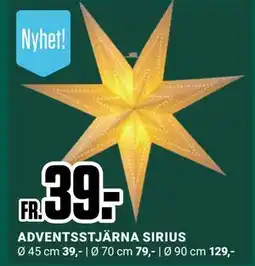 ÖoB ADVENTSSTJÄRNA SIRIUS erbjuda