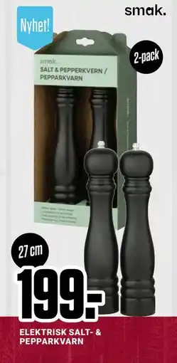 ÖoB ELEKTRISK SALT- & PEPPARKVARN, SEK 199 erbjuda