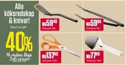 ÖoB Alla köksredskap & knivar! erbjuda